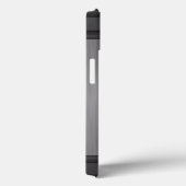 Masculine Monogram Zwart staal Metaallook Case-Mate iPhone Case (Achterkant / Rechts)