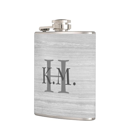 Masculine Monogrammaticale gestripte granietkolf Heupfles (Links)