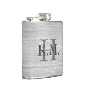 Masculine Monogrammaticale gestripte granietkolf Heupfles (Rechts)