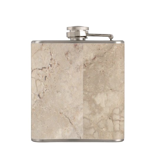 Masculine Monogrammed Beige Granite Flask Heupfles (Achterkant)