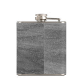 Masculine Monogrammed Dark Gray Granite Flask Heupfles (Achterkant)