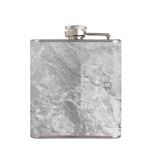 Masculine Monogrammed Gray Granite Flask Heupfles (Achterkant)