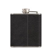 Masculine Monogrammed | Lederhout Graanblik Heupfles (Achterkant)