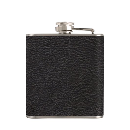 Masculine Monogrammed | Lederhout Graanblik Heupfles (Achterkant)