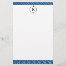 Masculine Monogrammed Nautical Stationery Briefpapier