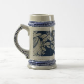 Masculine Navy Blue Effect Indigo Bloemen overal Bierpul (Links)