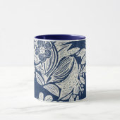 Masculine Navy Blue Effect Indigo Bloemen overal Mok (Midden)