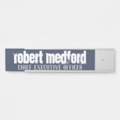 Masculine Navy Blue Hanging door Sign Name Bord Deurbordje (Voorkant)