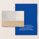 Masculine Pset Stripes Blue Best Friend Birthday Folie Kaarten<br><div class="desc">Verblijfskaart voor mannen of vrouwen Beste Vriendschapsverandering in elke kleur die u wilt.</div>