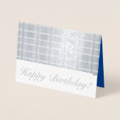Masculine Pset Stripes Blue Best Friend Birthday Folie Kaarten (Voorkant)