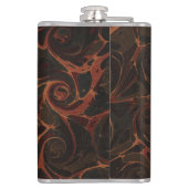 Masculine Retro Swirly Art Heupfles (Achterkant)