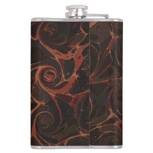 Masculine Retro Swirly Art Heupfles (Achterkant)