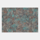 Masculine Rust Turquoise Patina Design Wrappin Inpakpapier Vel (Voorkant 3)