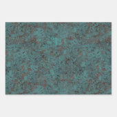 Masculine Rust Turquoise Patina Design Wrappin Inpakpapier Vel (Voorkant 2)