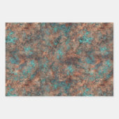 Masculine Rust Turquoise Patina Design Wrappin Inpakpapier Vel (Voorkant)