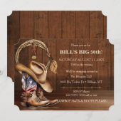 Masculine Rustic Cowboy Pet Boots Western hout Kaart (Voorkant / Achterkant)