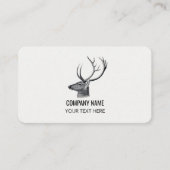 Masculine Rustic Deer Head Visitekaartje (Voorkant)