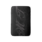 Masculine Script Calligraphy Monogram Initialen Badmat (Voorkant Verticaal)