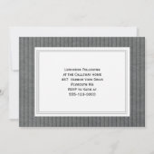 Masculine Silver Gray Pinstripes First Commune Kaart (Achterkant)