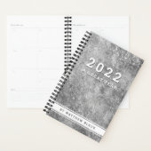 Masculine Silver Grunge Mannen Business Plan 2022 Planner (Display)