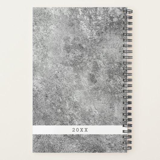 Masculine Silver Grunge Mannen Business Plan 2022 Planner (Achterkant)