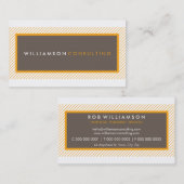 MASCULINE STRIPE effen modern trendy sinaasappel b Visitekaartje (Voorkant / Achterkant)