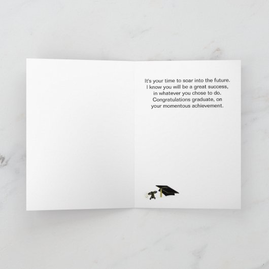 Masculine Stripe en Afstuderen van Pet van karton Kaart (Binnen)