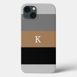 Masculine Stripe Monogrammed Hoesje-Mate iPhone Ca Case-Mate iPhone Case
