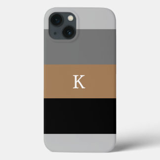 Masculine Stripe Monogrammed Hoesje-Mate iPhone Ca Case-Mate iPhone Case
