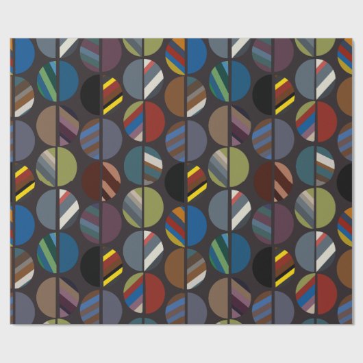 Masculine Striped Oval Halves Cadeaupapier (Vlak)