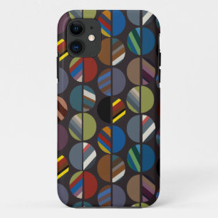 Masculine Striped Oval Halves Case-Mate iPhone Case