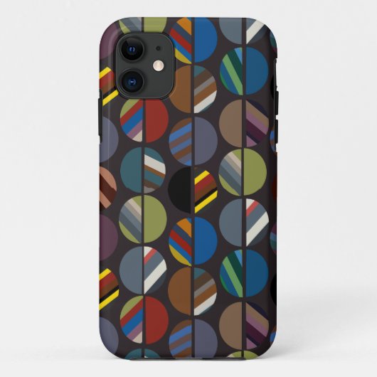 Masculine Striped Oval Halves Case-Mate iPhone Case (Achterkant)