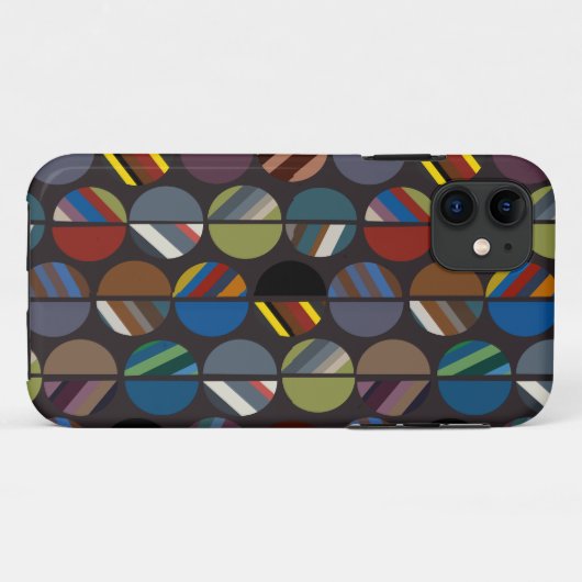 Masculine Striped Oval Halves Case-Mate iPhone Case (Achterkant (horizontaal))