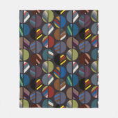 Masculine Striped Oval Halves Fleece Deken (Voorkant)