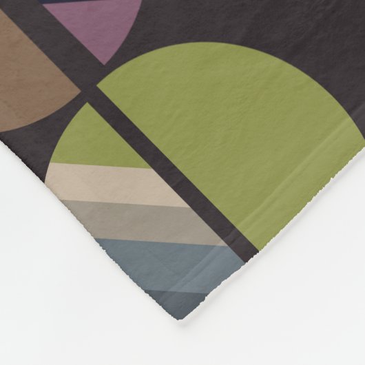 Masculine Striped Oval Halves Fleece Deken (Hoek)