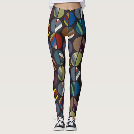 Masculine Striped Oval Halves Leggings (Voorkant)
