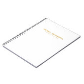 Masculine Verfijnde White Gold Custom Notitieboek (Linkerzijde)