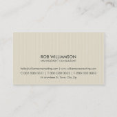 MASCULINE VISITEKAARTJE:: eenvoudige krijtstreep 4 Visitekaartje (Achterkant)