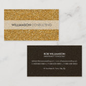 MASCULINE VISITEKAARTJE smart eenvoudig goud glitt (Voorkant / Achterkant)