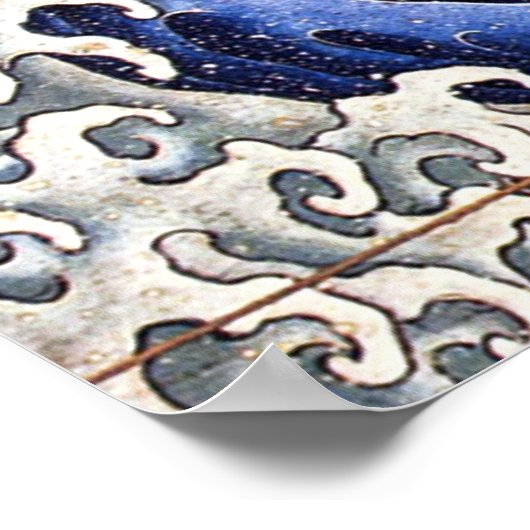 Masculine Wave, Hokusai Poster (Hoek)