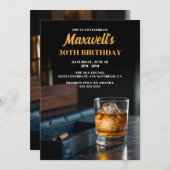 Masculine Whiskey & Cigar Night | Gentlemen’s Part Kaart (Voorkant / Achterkant)