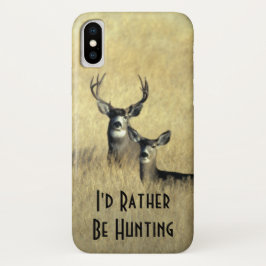 Masculine White Tail Mule Deer Buck Doe iPhone X Hoesje