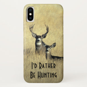 Masculine White Tail Mule Deer Buck Doe iPhone X Hoesje