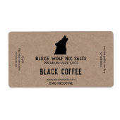 Masculine Wolf Nicotine Vape E Juice Labels (Voorkant)