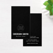 Masculine zwarte visitekaartjes voor logo (Bureau)