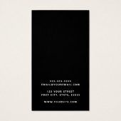 Masculine zwarte visitekaartjes voor logo (Achterkant)