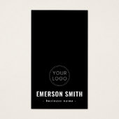 Masculine zwarte visitekaartjes voor logo (Voorkant)