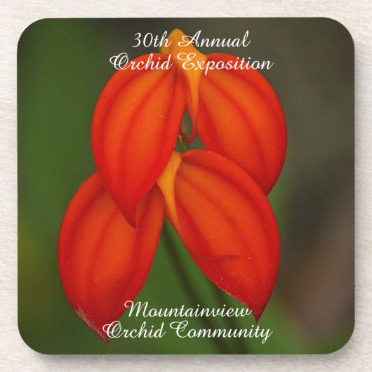 Masdevallia ignea Orchidee Bier Onderzetter (Voorkant)