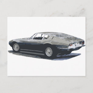 Maserati Ghibli Classic Drawing Briefkaart