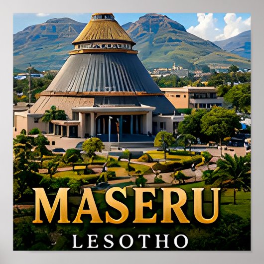 Maseru Berglandschappen en Basotho-erfgoed Poster (Voorkant)